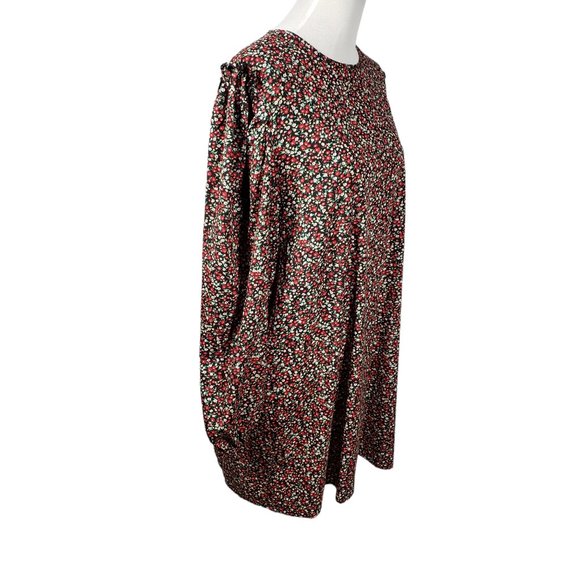 Boohoo Women's size 12 Black Floral Long Sleeve Lightweight Dress - Picture 5 of 7